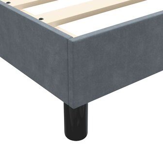 Boxspring zonder matras fluweel donkergrijs 90x210 cm 8