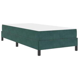 Boxspringbed met matras Donkergroen 80 x 220 cm Stof 2
