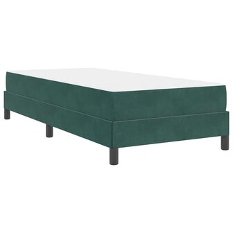 Boxspringbed met matras Donkergroen 80 x 220 cm Stof 8