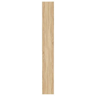 Wasmachinekast 64x24x190 cm wit en sonoma eikenkleurig 7