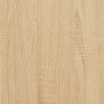 Wasmachinekast 64x24x190 cm wit en sonoma eikenkleurig 8