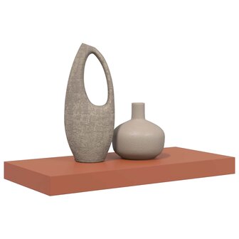 Wandplank Wandgemonteerd Rood 50 x 23 x 4 cm Bewerkt hout 3