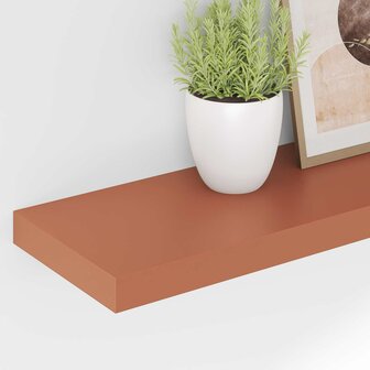 Wandplank Wandgemonteerd Rood 80 x 23,5 x 4 cm Bewerkt hout 5