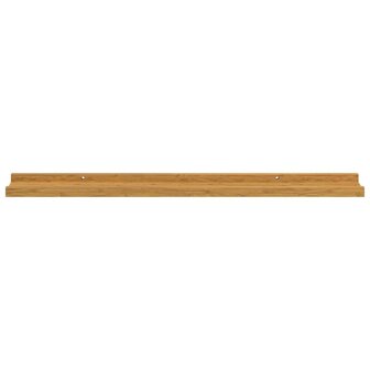 Wandplank met plank 2 pcs Beige 80 x 9 x 3 cm Bewerkt hout 7