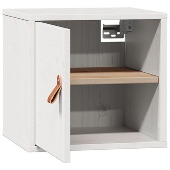 Wandkast 31,5x30x30 cm massief grenenhout wit 6