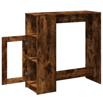 Bartafel met rekken 101x40x103,5 cm bewerkt hout gerookt eiken 5