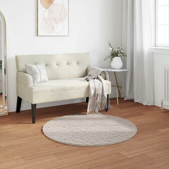 Nep Konijnenbont Tapijt Olite Beige &Oslash; 120 cm Polyester 1