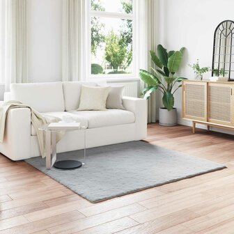 Nep Konijnenbont Tapijt Olite Grijs 120 x 120 cm Polyester 1