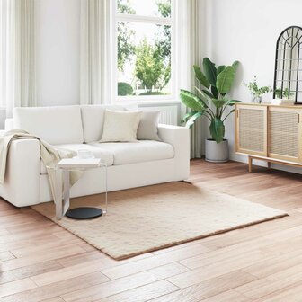 Nep Konijnenbont Tapijt Olite Taupe 120 x 120 cm Polyester 1