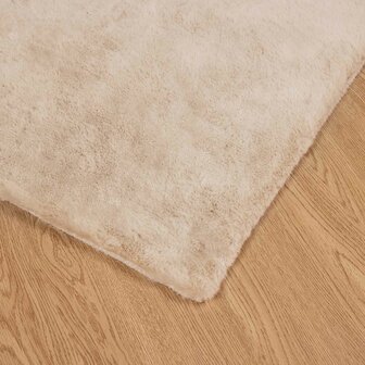 Nep Konijnenbont Tapijt Olite Taupe 120 x 120 cm Polyester 7