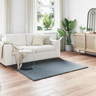Nep Konijnenbont Tapijt Olite Antraciet 120 x 120 cm Polyester 1