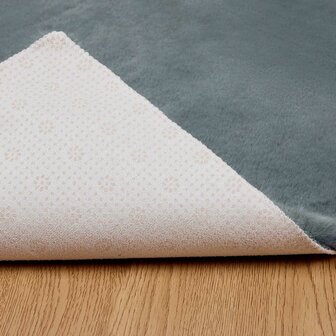 Nep Konijnenbont Tapijt Olite Antraciet 120 x 120 cm Polyester 8