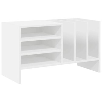 Platenkast met plank Wit 78.5 x 35 x 45 cm Bewerkt hout 2