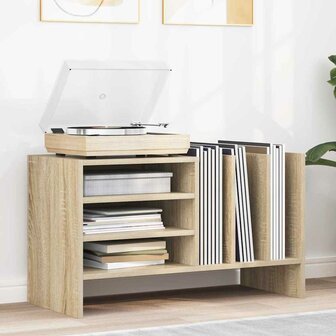 Platenkast Sonoma Eiken 78.5 x 35 x 45 cm Bewerkt hout 1