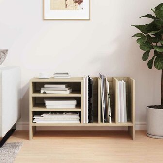 Platenkast Sonoma Eiken 78.5 x 35 x 45 cm Bewerkt hout 4