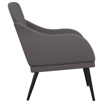 Fauteuil 63x76x80 cm kunstleer grijs 4