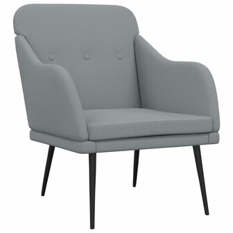 Fauteuil 63x76x80 cm stof lichtgrijs 2