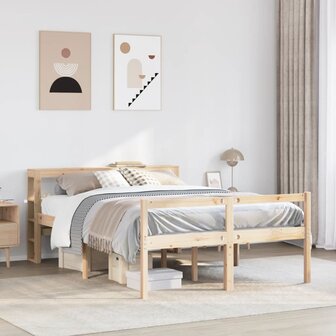 Seniorenbed met hoofdbord massief grenenhout 140x200 cm 1