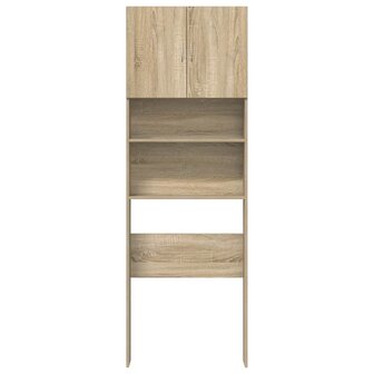 Wasmachinekast 64x24x190 cm bewerkt hout en sonoma eikenkleurig 5
