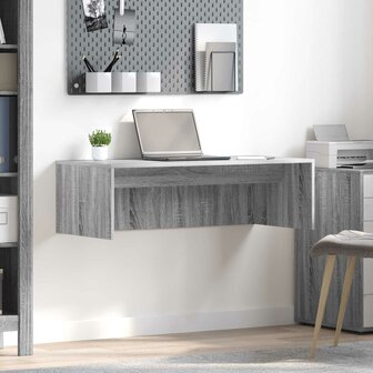 Aan de muur bevestigd bureau Grijs Sonoma 100 x 45 x 30 cm 1