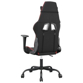 Massage gamestoel kunstleer zwart en rood 5