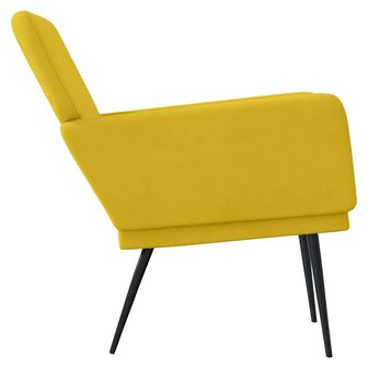 Fauteuil 62x79x79 cm fluweel geel 4