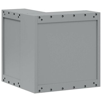 Gereedschapskast met plank Zwart en Grijs 55 x 55 x 55 cm 5