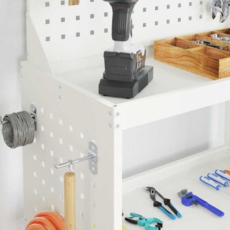 Gereedschapswagen Wit 65 x 35 x 111 cm Koudgewalst staal 4