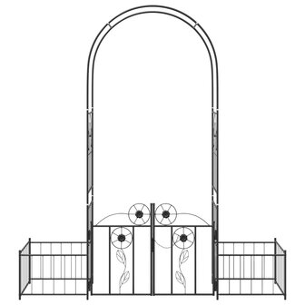 Tuin Boog Effen Zwart 203 x 50 x 218 cm 6