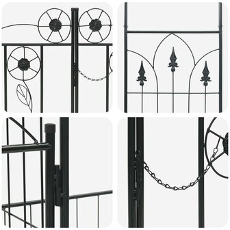 Tuin Boog Effen Zwart 203 x 50 x 218 cm 9