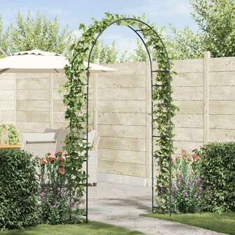 Tuin Boog Bloemen Zwart 1
