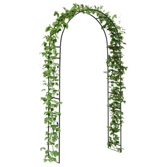 Tuin Boog Bloemen Zwart 3