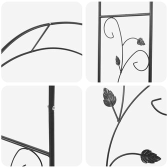 Tuin Boog Bloemen Zwart 8