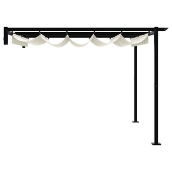 Wandgemonteerde Pergola Cr&egrave;me Staal 5