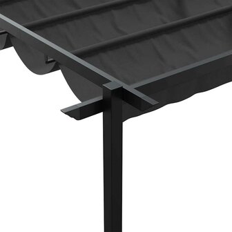 Wandgemonteerde Pergola Antraciet Staal 8
