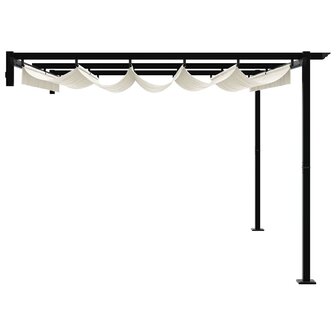 Wandgemonteerde Pergola Cr&egrave;me Staal 5