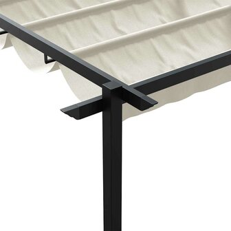 Wandgemonteerde Pergola Cr&egrave;me Staal 8