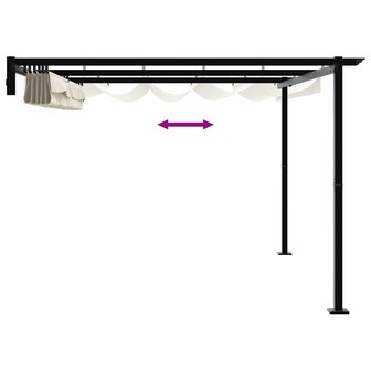 Wandgemonteerde Pergola Cr&egrave;me Staal 9