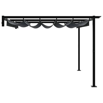Wandgemonteerde Pergola Antraciet Staal 5