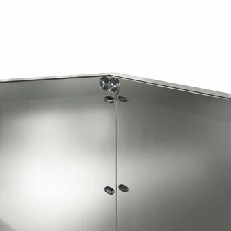 Tuinrand Zilver 60 x 60 x 13 cm Gegalvaniseerd staal 8