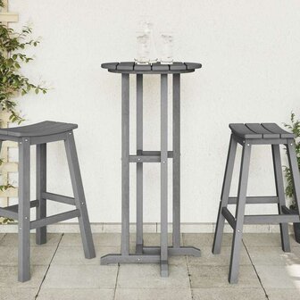 Bartafel Lichtgrijs 55 x 55 x 107 cm Polyetheen 4
