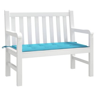 Bankkussen Effen Turquoise 120 x 50 x 3 cm Oxford Stof 3