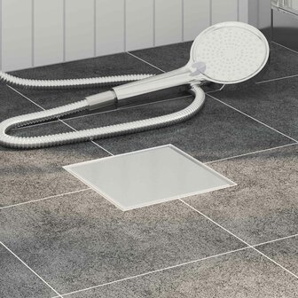 2 in 1 doucheafvoer Zilver 20 x 20 cm Roestvrij staal 304 1