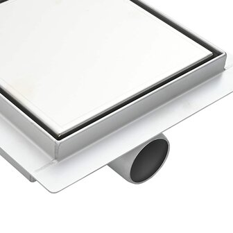 2 in 1 doucheafvoer Zilver 20 x 20 cm Roestvrij staal 304 8