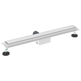 Doucheafvoer met Glazen Deksel Zilver 80 cm Roestvrij staal 304 6