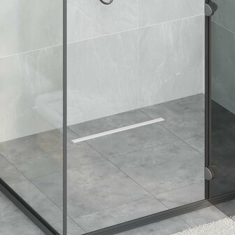 360&deg; Doucheafvoer Met Slank Model Zilver 50 cm 1