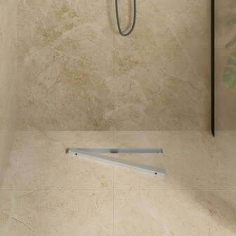 360&deg; Doucheafvoer Met Slank Model Zilver 50 cm 3