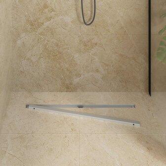 360&deg; Doucheafvoer Met Slank Model Zilver 80 cm 3