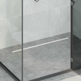 360&deg; Doucheafvoer Met Slank Model Zilver 90 cm 1