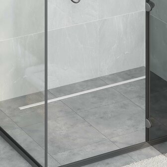 360&deg; Doucheafvoer Met Slank Model Zilver 100 cm 1